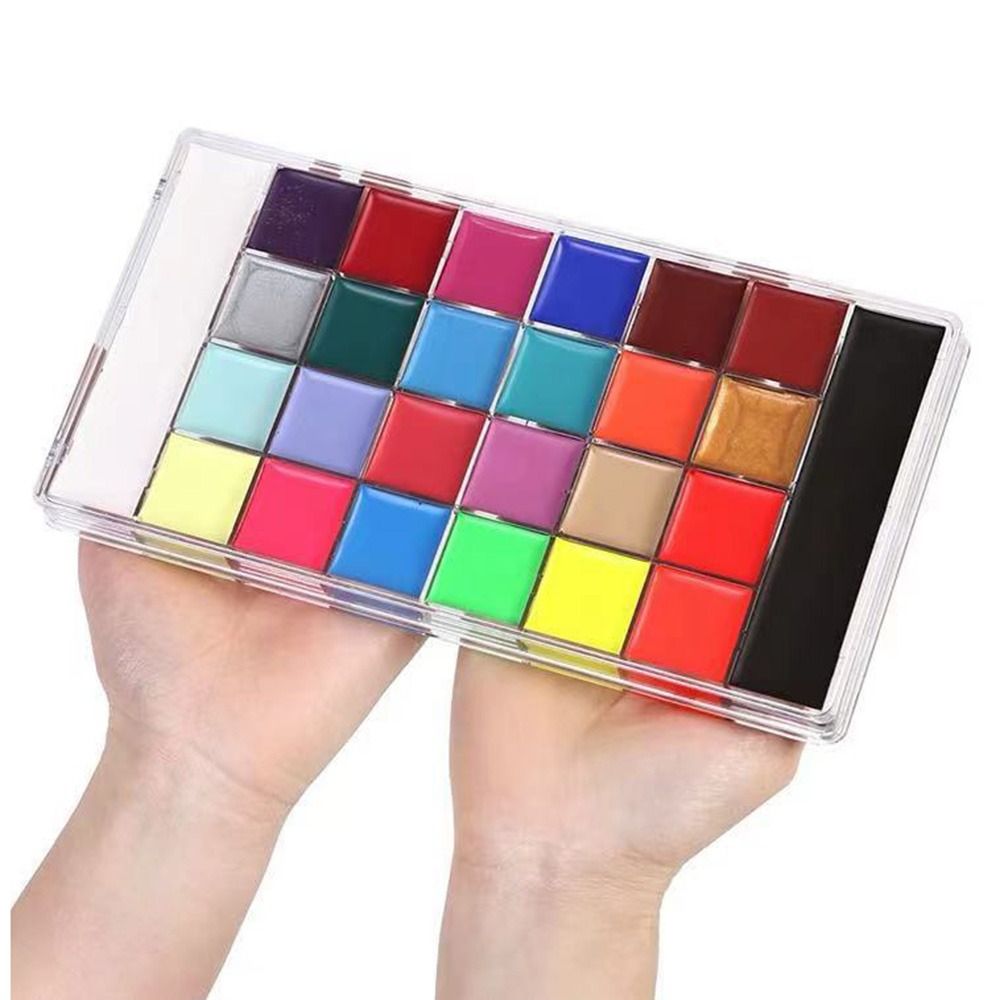 Beauty Makeup Pictures - 発光フェイスボディオイルペイントカラフルメイクアップハロウィンメイクアップツールピエロ12/20/26色フェイスペインティングパレットフェスティバル用