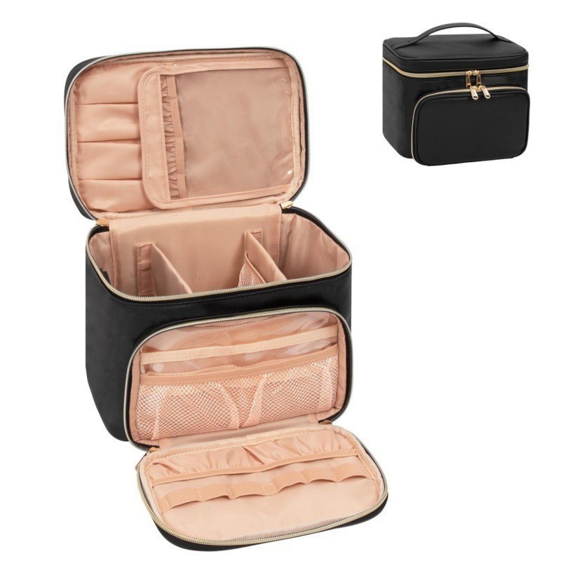 Beauty Bag Makeup - 大型防水メイクアップバッグ 携帯用大型化粧品トラベルバッグ 防水PU屋外旅行用メイクアップバッグ