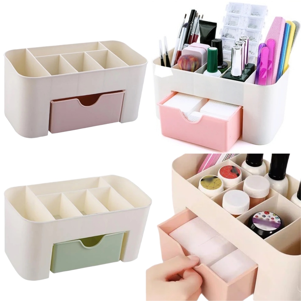 Beauty Kiss Makeup - ネイルアートオーガナイザーデスクトップ引き出し化粧品収納ボックス化粧ブラシオーガナイザーボックスジュエリー口紅マスクコンパートメント