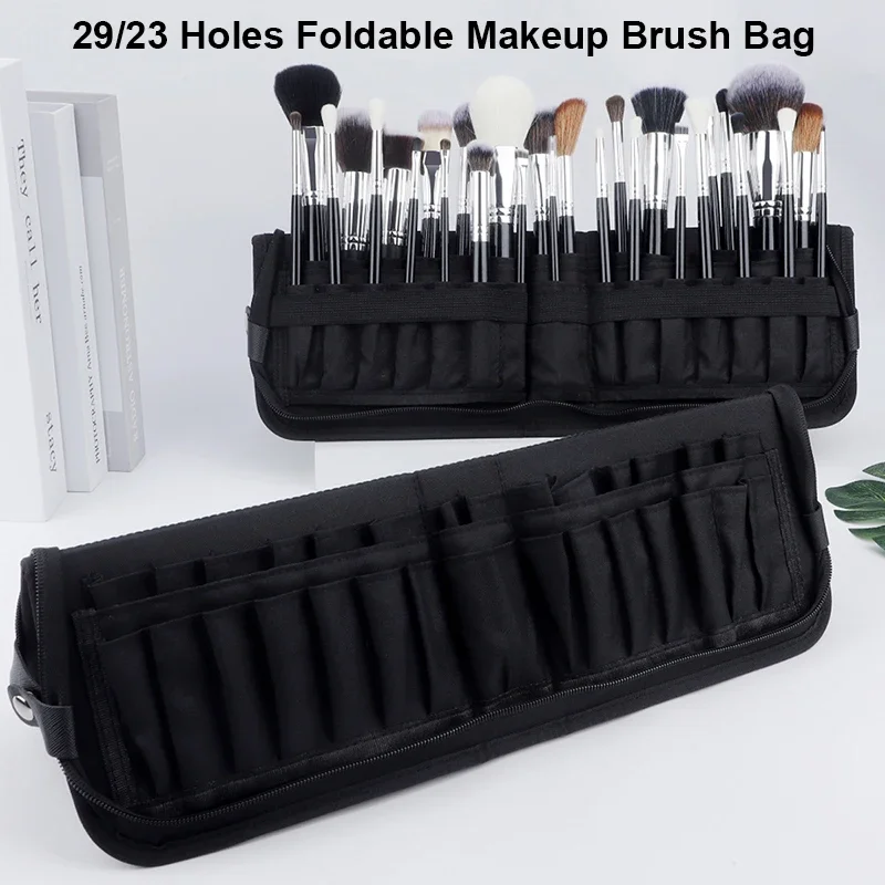 Beauty Bag Makeup - 29/23 穴折りたたみ化粧ブラシバッグ女性化粧ブラシツールバッグオーガナイザートラベルパウダー化粧品セットトイレタリーケースホルダー