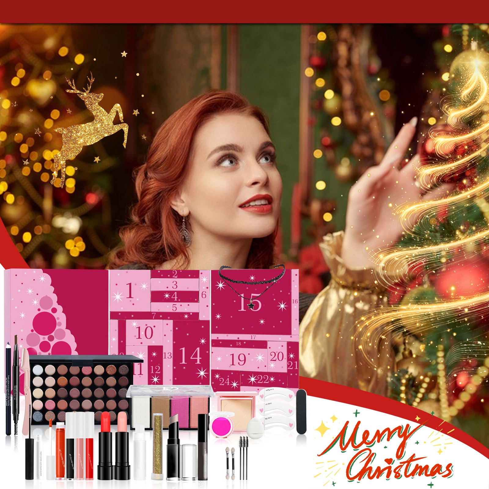 女の子用メイクアップカレンダー,サプライズブラインドボックス - Beauty Makeup Events のレビューと価格