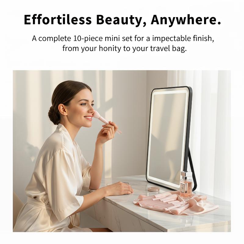 10本合成メイクブラシセット ファンデーション パウダー コ - Beauty Makeup Events のレビューと価格