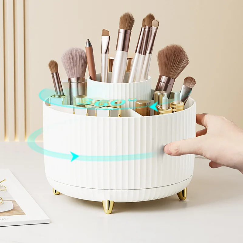 360 °   回転式メイクアップ収納ボックス、大容量デスク - Beauty Kiss Makeup のレビューと価格