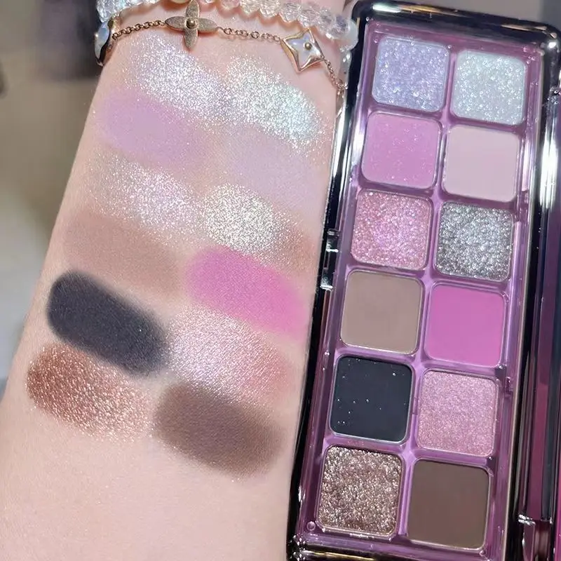 12 色のアイシャドウプレートマットパールアイシャドウガール - Beauty Huda Makeup のレビューと価格