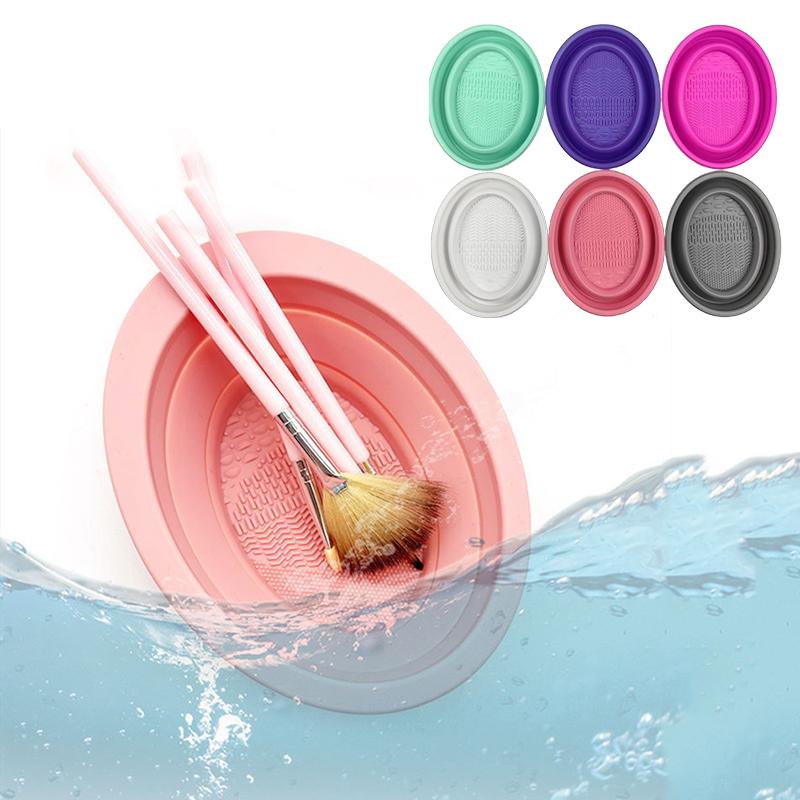 ソフトシリコーン化粧ブラシクリーナー折りたたみパウダーパフク - Makeup Brush Set のレビューと価格