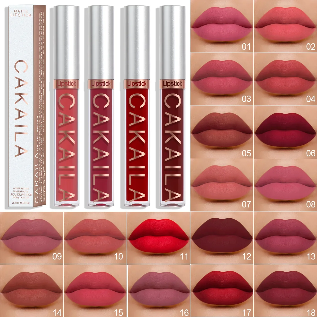 メイクアップ女性美容赤テフロン加工カップ防水リップグロスセク - Beauty Huda Makeup のレビューと価格