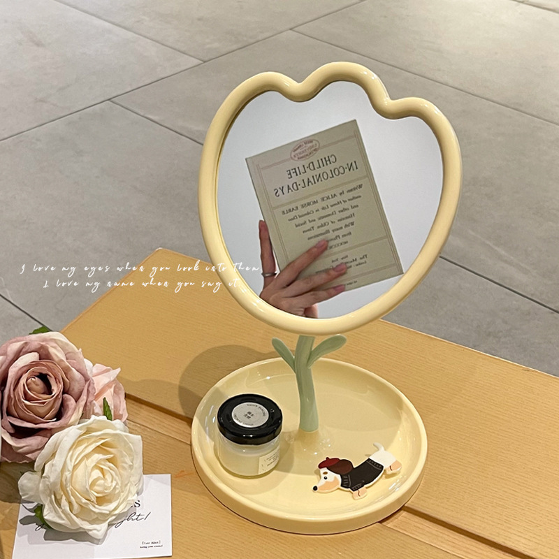 アドバンスフラワーミラーチューリップ化粧鏡デスクトップ回転化 - Beauty Flower Makeup のレビューと価格