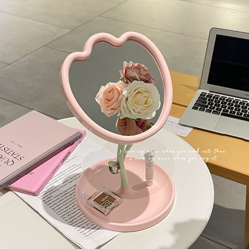 アドバンスフラワーミラーチューリップ化粧鏡デスクトップ回転化 - Beauty Flower Makeup のレビューと価格