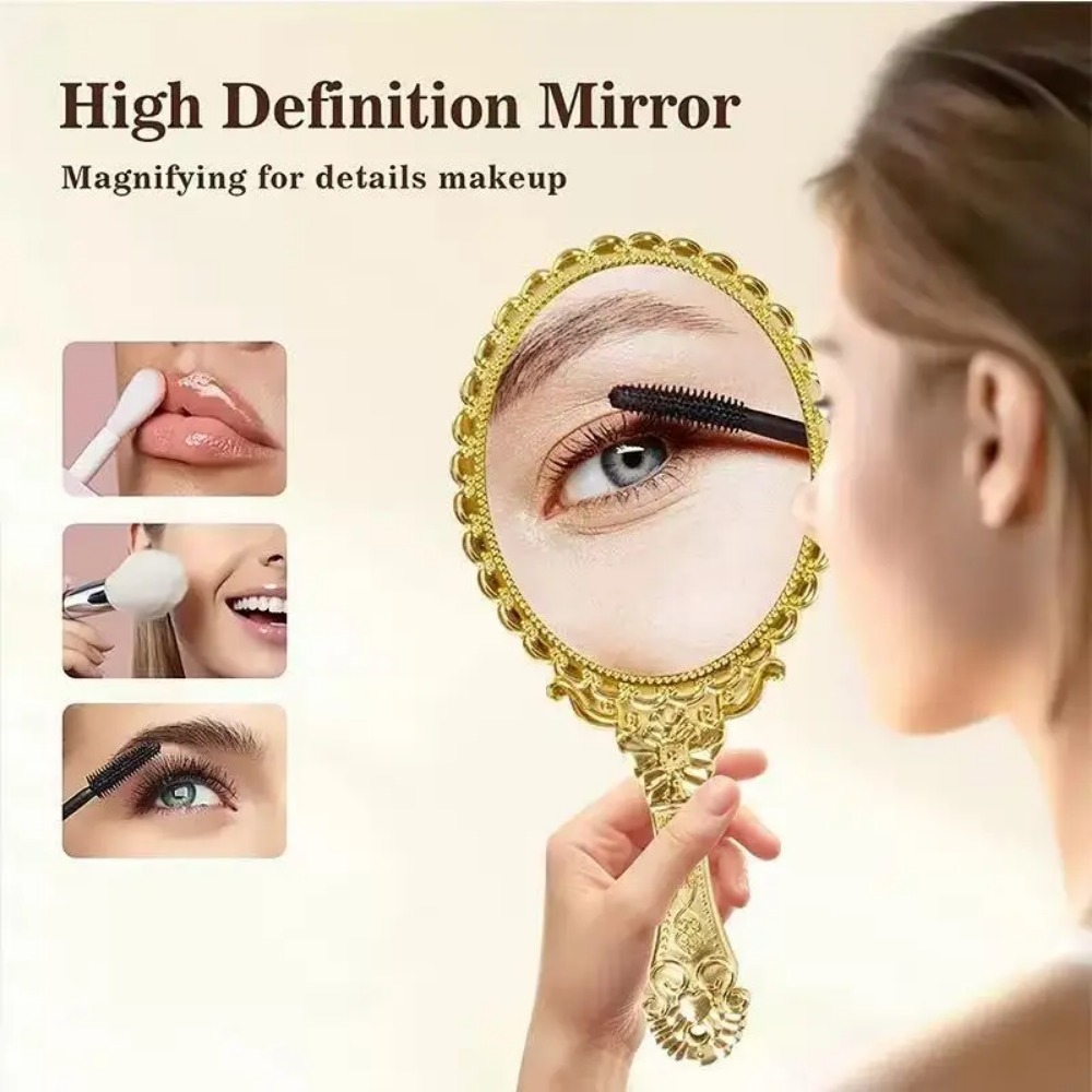 3-12個入りエンボス加工ハンドミラー レトロな花柄装飾フレ - Beauty Makeup Events のレビューと価格