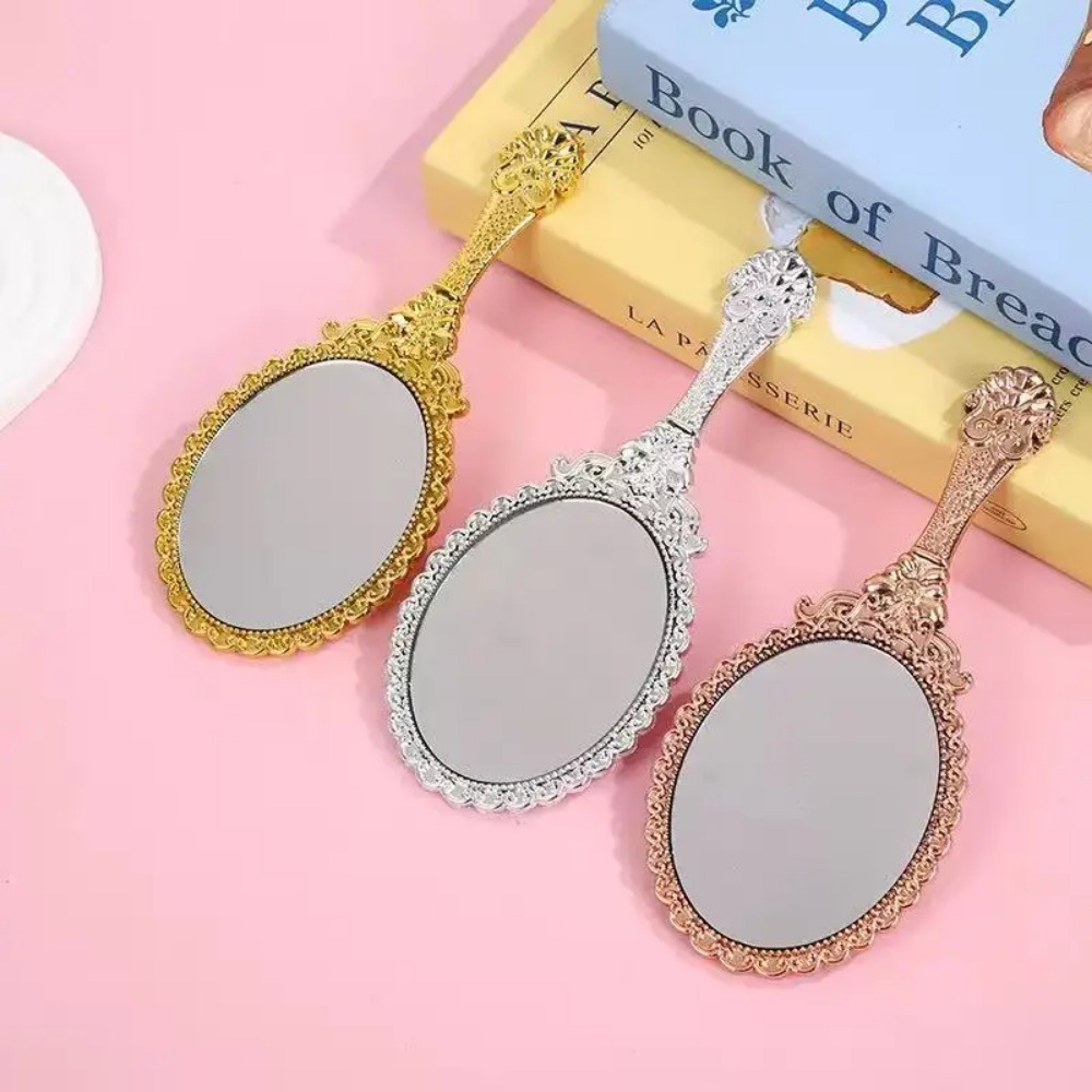 3-12個入りエンボス加工ハンドミラー レトロな花柄装飾フレ - Beauty Makeup Events のレビューと価格
