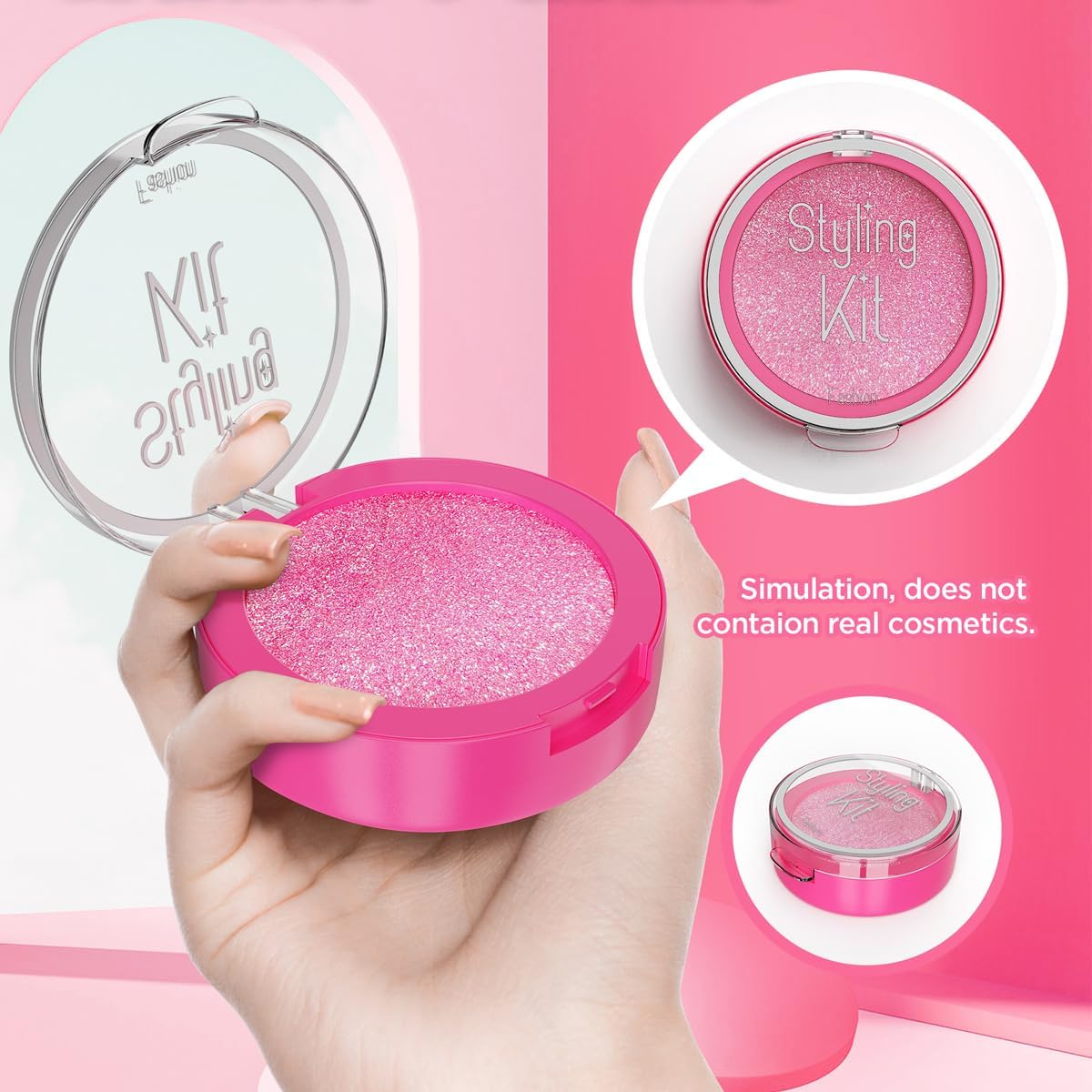 子供用メイクアップおもちゃセット、女の子向けごっこ遊び、シミ - Beauty Kiss Makeup のレビューと価格