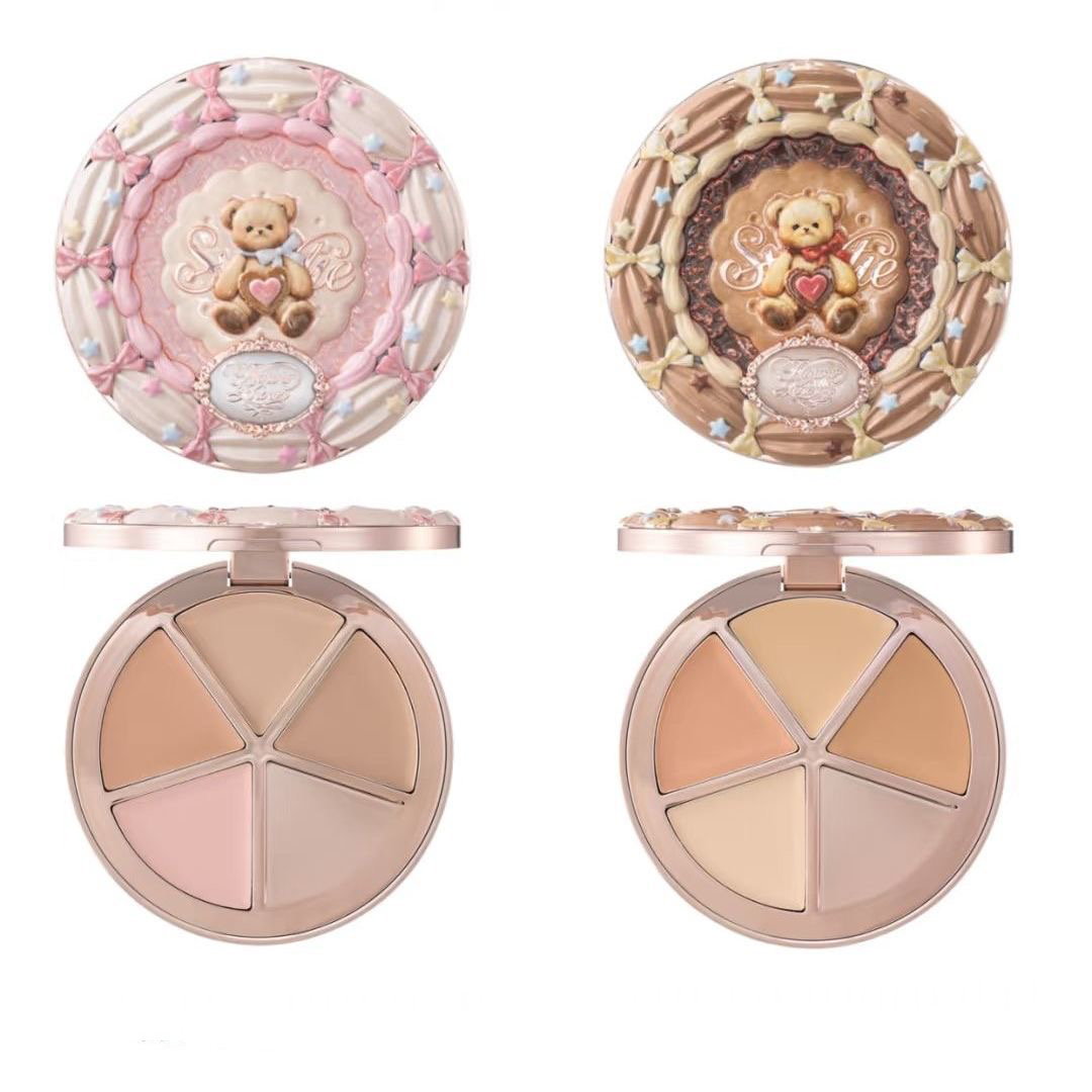 フラワーノーズズ ザ スウィーティーベア 4色コンシーラー  - Highlighter Bronzer Palette のレビューと価格