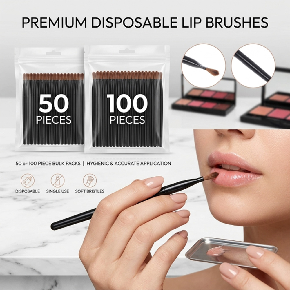 50/100 個使い捨てリップブラシセット口紅グロスワンドア - Makeup Brush Set のレビューと価格