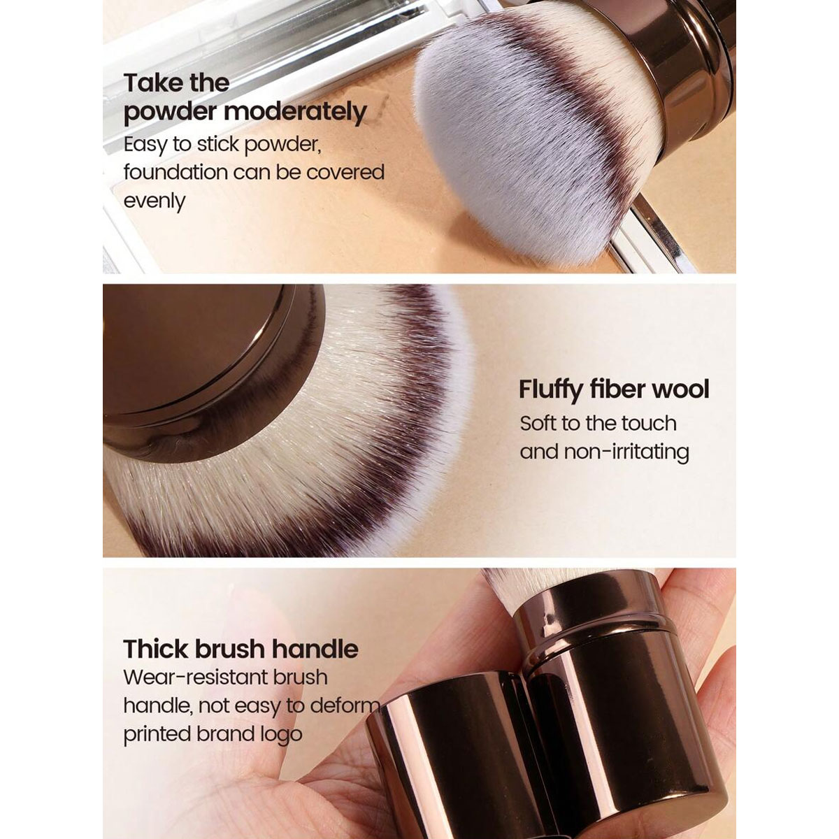 1pc プロフェッショナルフェイス格納式メイクブラシ、チーク - Makeup Brush Set のレビューと価格