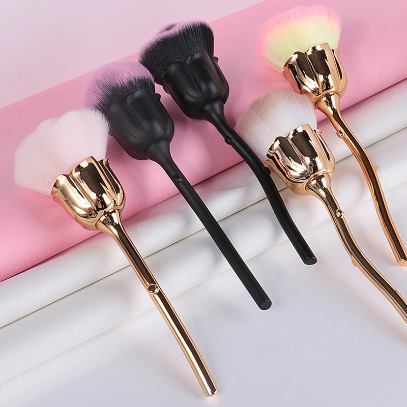 ピンクの花の形をしたパウダーブラシ,ファンデーションを塗るピ - Beauty Flower Makeup のレビューと価格