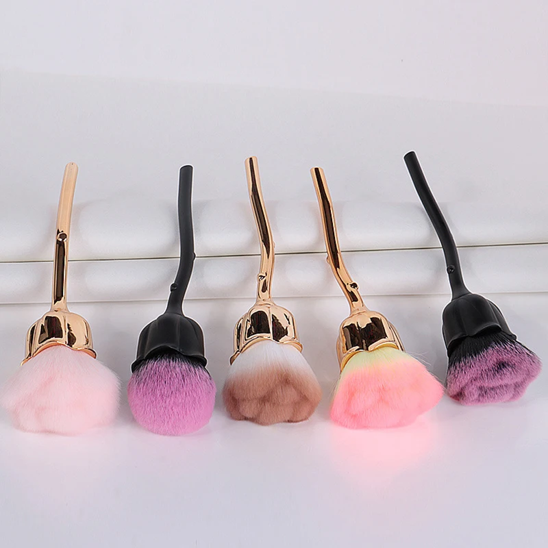 ピンクの花の形をしたパウダーブラシ,ファンデーションを塗るピ - Beauty Flower Makeup のレビューと価格