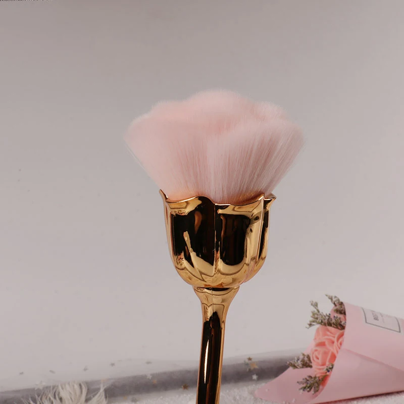 ピンクの花の形をしたパウダーブラシ,ファンデーションを塗るピ - Beauty Flower Makeup のレビューと価格