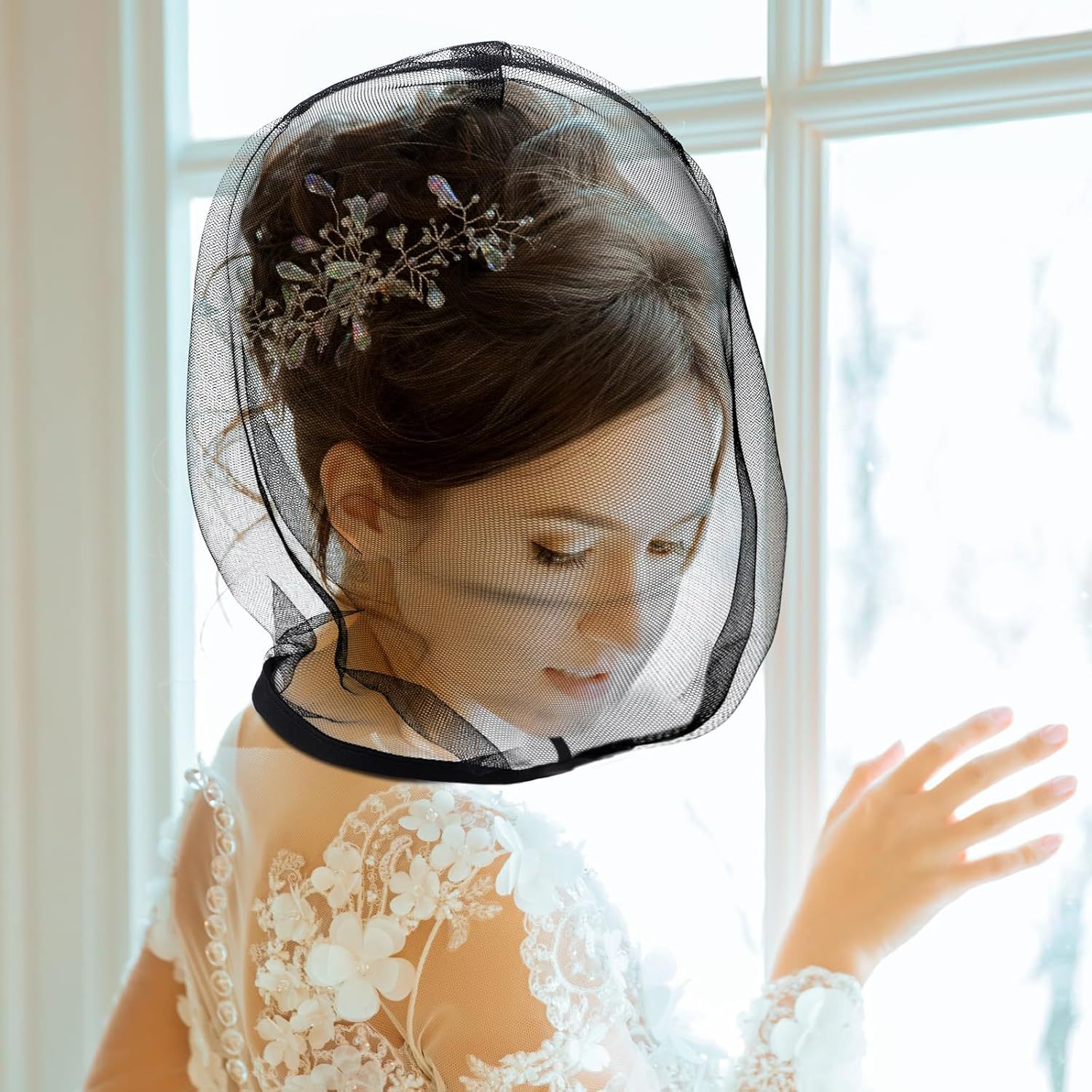 再利用可能な花嫁用ナイロンシフォン製ウェディングメイクアップ - Beauty Makeup Events のレビューと価格