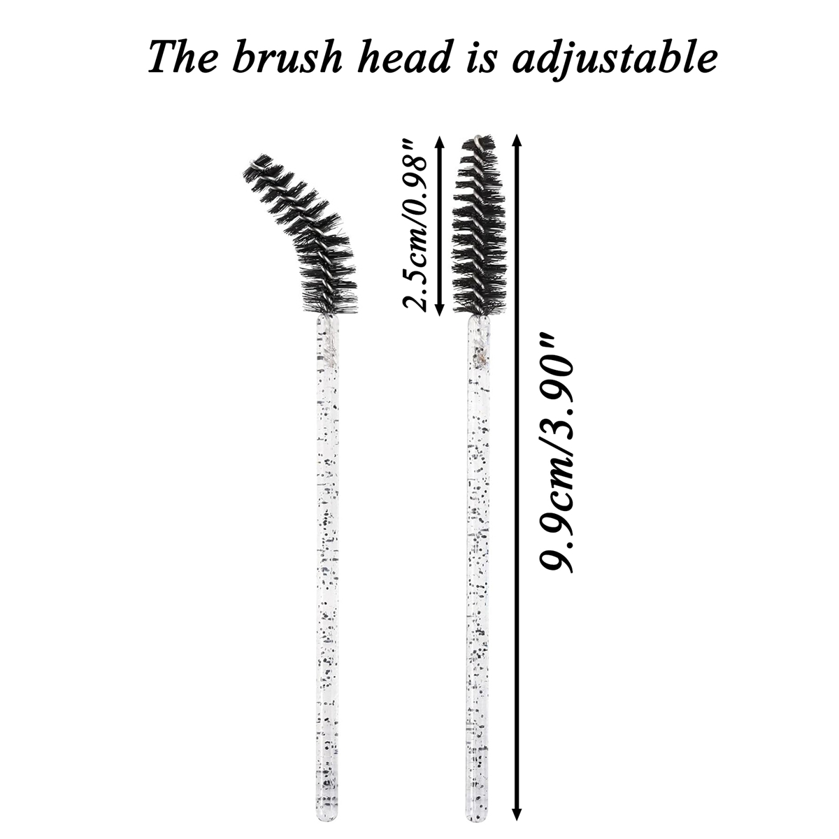 100個使い捨てまつげマスカラブラシ、ワンドアプリケーター眉 - Makeup Brush Set のレビューと価格
