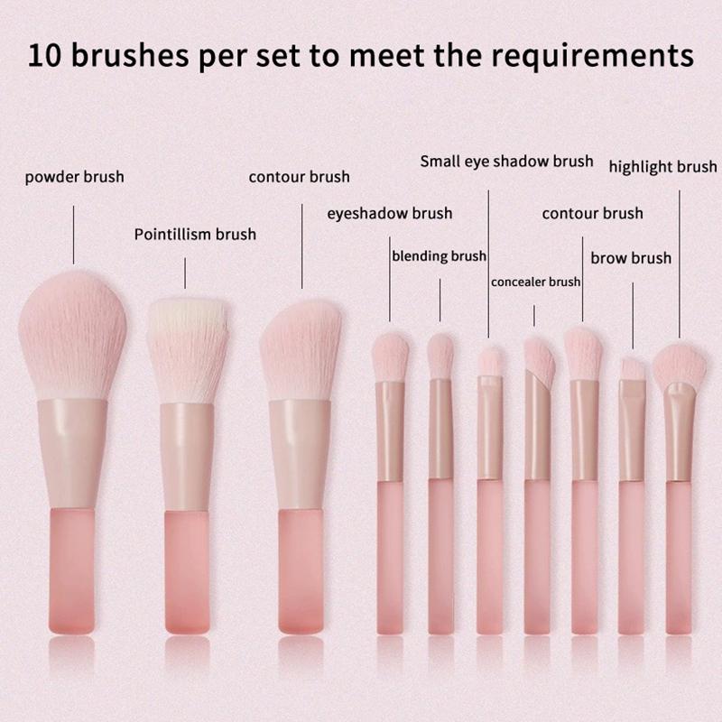 10本合成メイクアップブラシセット ファンデーション パウダ - Beauty Makeup Events のレビューと価格