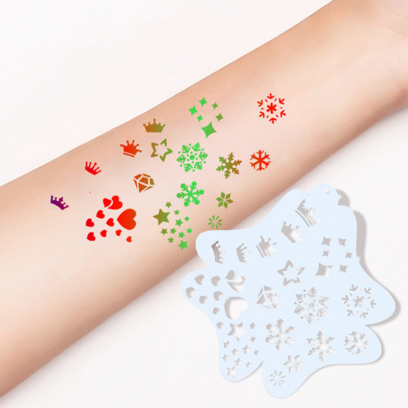 8個入り再利用可能なフェイスペイントステンシルセット、中抜き - Beauty Makeup Pictures のレビューと価格