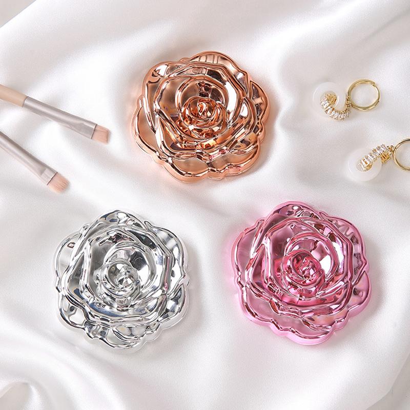 1 個ポータブルレトロローズフラワーミニミラー小さなポケット - Beauty Flower Makeup のレビューと価格