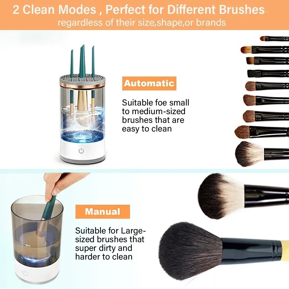ポータブルUSBプラグ式電動メイクブラシクリーナー、ブラシの - Makeup Brush Set のレビューと価格