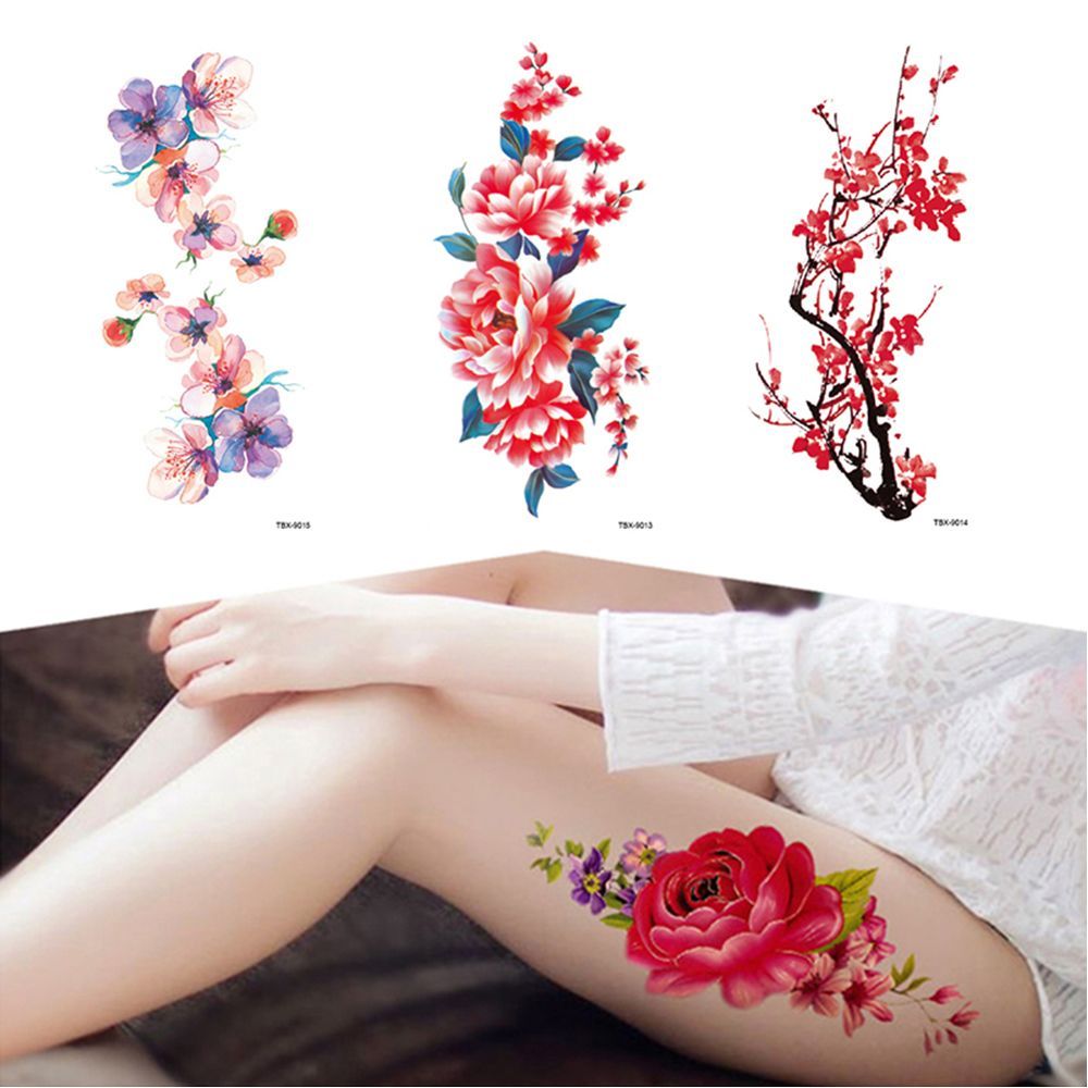 簡単洗浄ファッションメイクセクシーな花柄ウォータートランスフ - Beauty Flower Makeup のレビューと価格