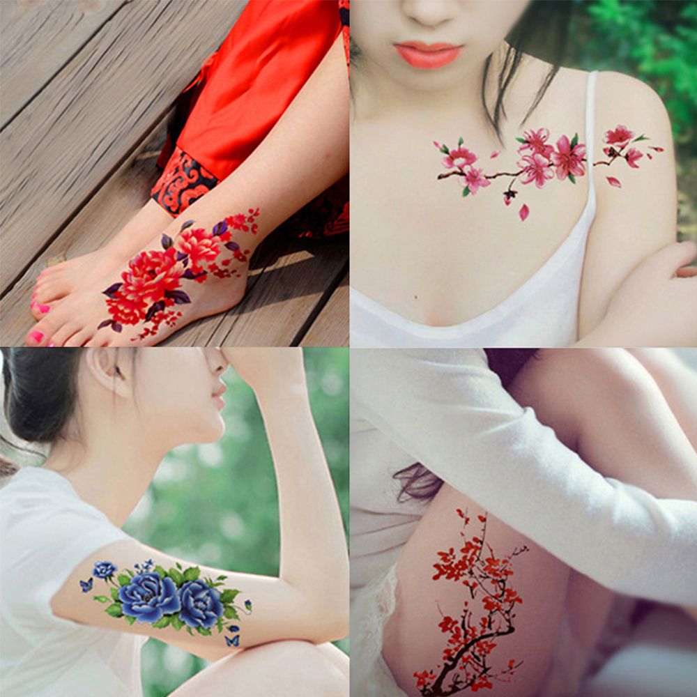 簡単洗浄ファッションメイクセクシーな花柄ウォータートランスフ - Beauty Flower Makeup のレビューと価格