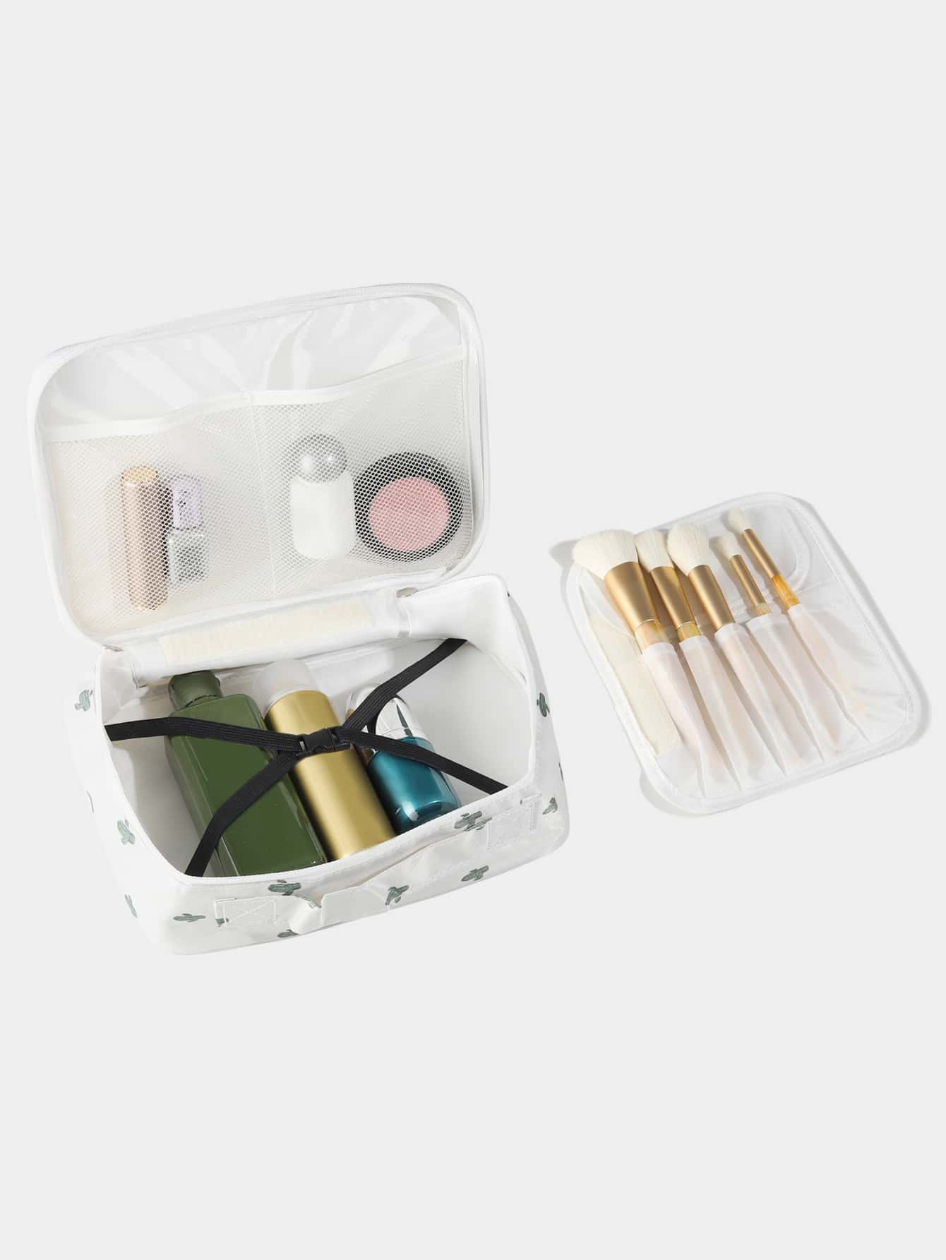 1 個サボテンプリント防水化粧品バッグポータブルハンドヘルド - Beauty Bag Makeup のレビューと価格