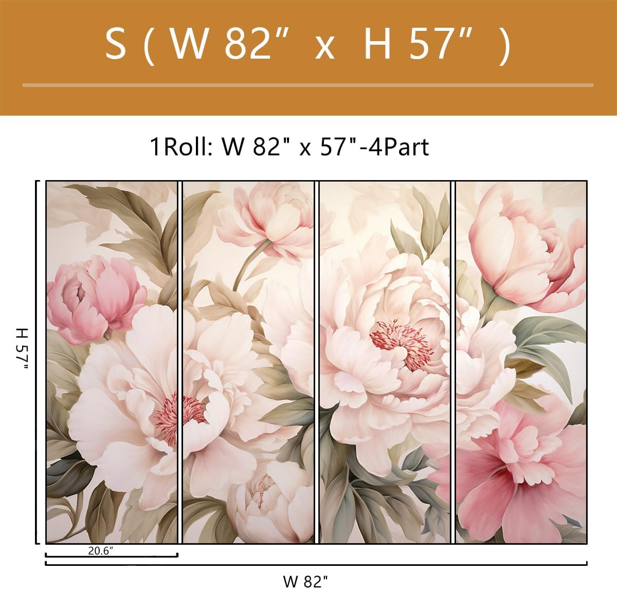 エレガントな牡丹の花柄壁画壁紙化粧台デスクメイクアップテーブ - Beauty Flower Makeup のレビューと価格