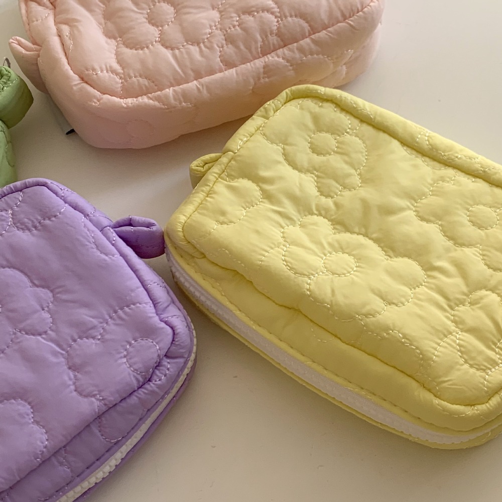 女性のための綿の化粧ポーチ,韓国のファッション,キルティング - Beauty Flower Makeup のレビューと価格