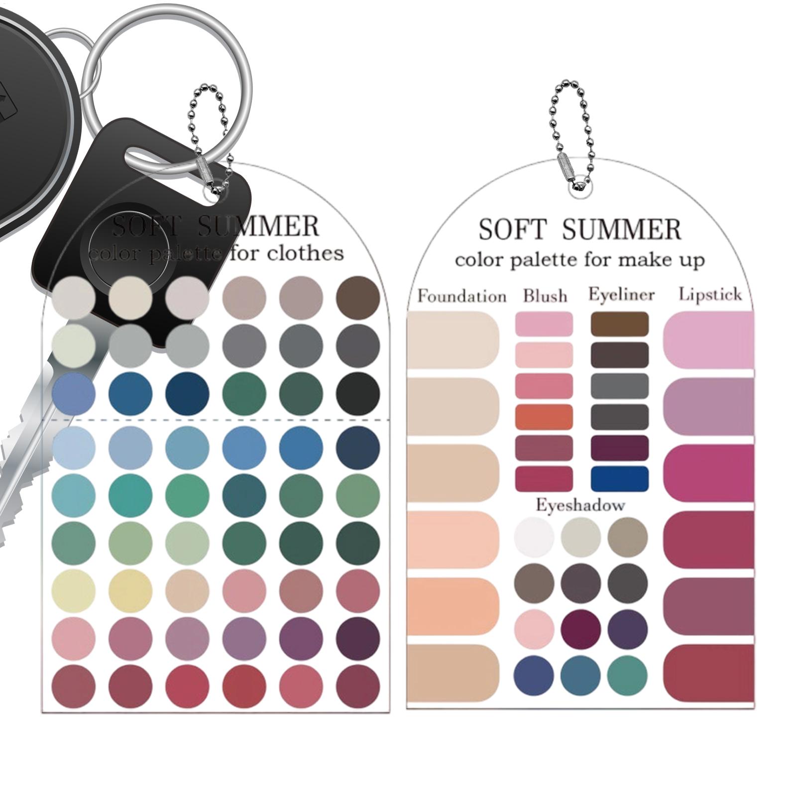 ソフトサマーカラーパレットカード 2枚入り アクリル製 季節 - Beauty Kiss Makeup のレビューと価格
