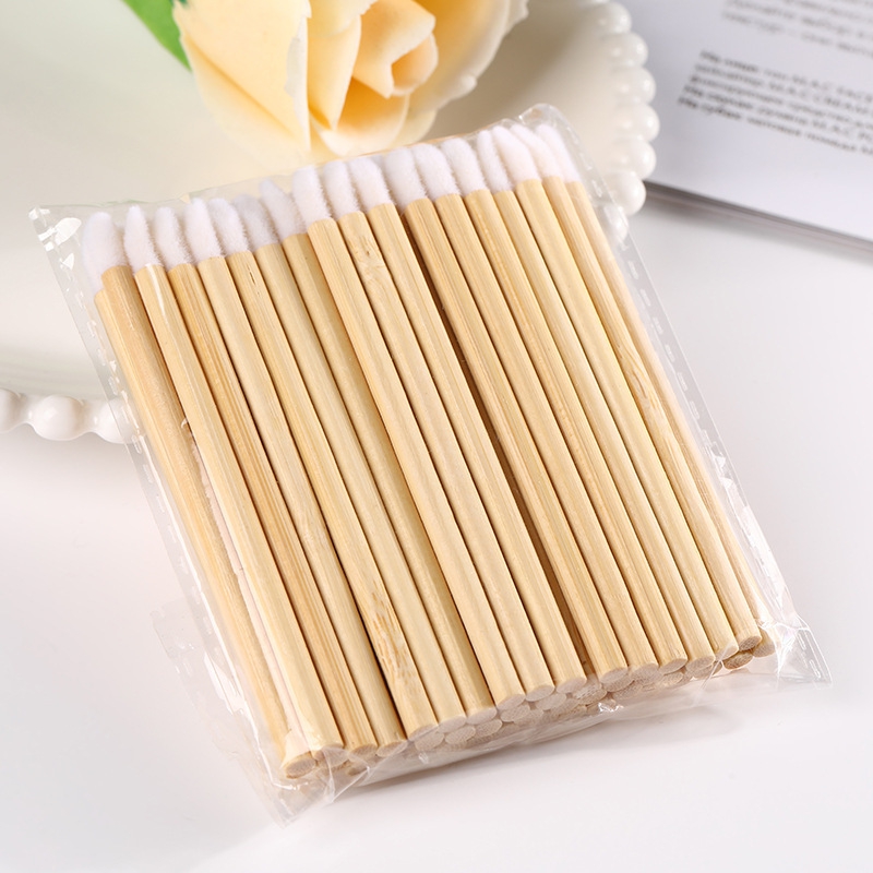100個入り木製リップスティックアプリケーター 使い捨てリッ - Makeup Brush Set のレビューと価格