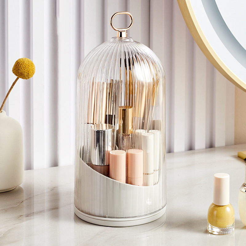 360 °   回転化粧ブラシホルダー蓋付きデスクトップメイ - Beauty Kiss Makeup のレビューと価格