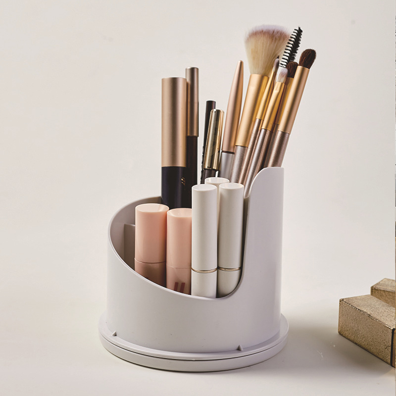 360 °   回転化粧ブラシホルダー蓋付きデスクトップメイ - Beauty Kiss Makeup のレビューと価格