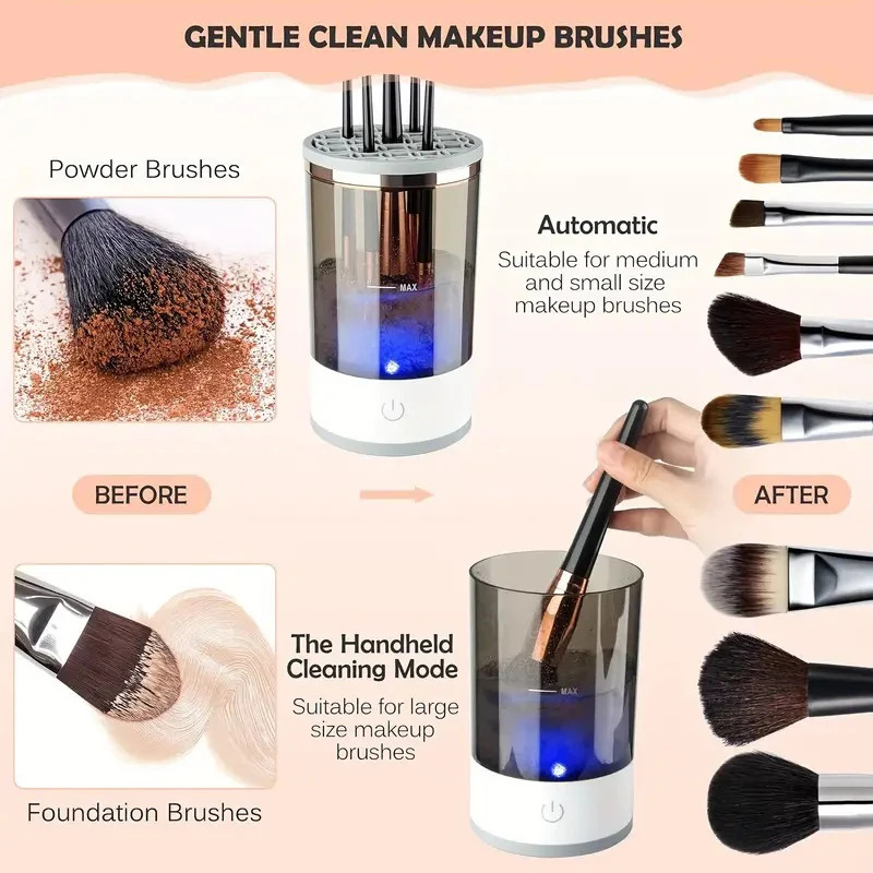 USB プラグポータブル電動メイクブラシクリーナーゴムメイク - Makeup Brush Set のレビューと価格